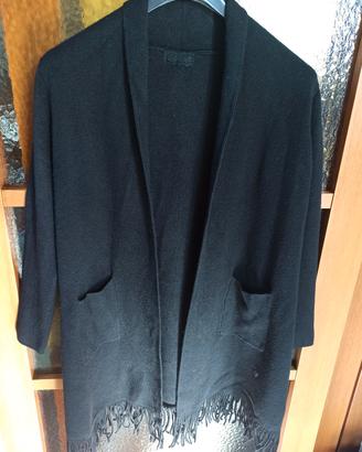 Cardigan frange nero