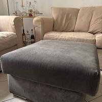 Pouf poggiapiedi grigio