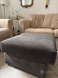 Pouf poggiapiedi grigio