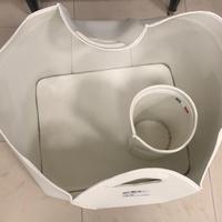 Carrello con ruote Porta PELLET o PANNI in cuoio