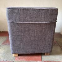 Pouf sgabello tessuto grigio melange