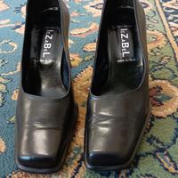 Scarpe decollete donna pelle nera n. 39