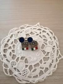 Coppia di spille Federazione Italiana gioco calcio