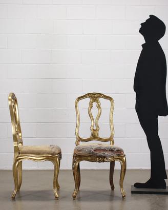 Coppia di Sedie in Stile di inizio XX Secolo