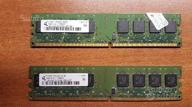 Memoria Ram 2 x 1GB per PC fisso