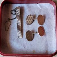 gemelli e fermacravatta in argento