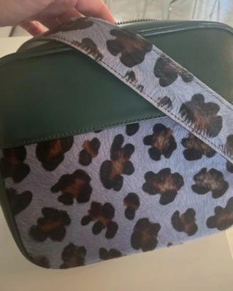 Borsa in pelle e cavallino