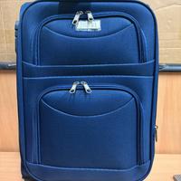 valigia trolley cabina blu 33x50x20 cm