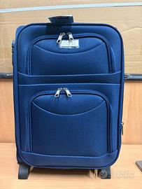 valigia trolley cabina blu 33x50x20 cm