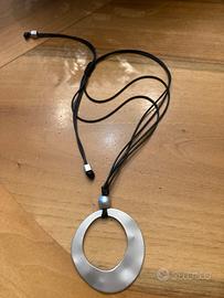 Collana con ciondolo inox satinato