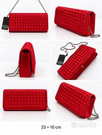 Pochette Coveri rossa intrecciata nuova