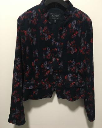 GIACCA donna ARMANI JEANS blu fiori Tg 44
