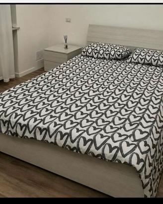 letto matrimoniale contenitori +2 comodini
