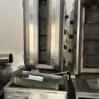 Macchine kebab professionale a gas 4 bruciatori -