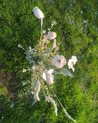 bouquet fiori finti  bianchi