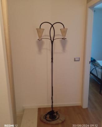 lampada da terra in ferro battuto piantana 