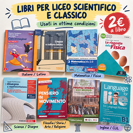 Libri liceo scienze e disegno - 2 € l’uno