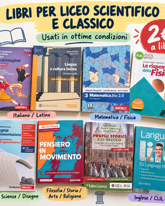 Libri liceo scienze e disegno - 2 € l’uno