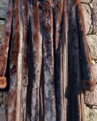Pelliccia con inserti in pelle, come nuova