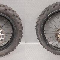 COPPIA RUOTE HONDA ENDURO CR 21-18 1989/1994