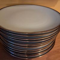 Piatti piani blu e filo oro Seltmann Weiden