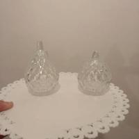 Portaoggetti vintage in vetro trasparente