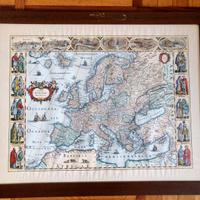 Stampa Antica Cartina Europa Mappa Blaeu