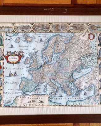 Stampa Antica Cartina Europa Mappa Blaeu