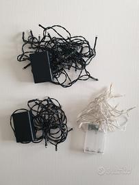 Lotto 3 catene luci bianco freddo a batteria