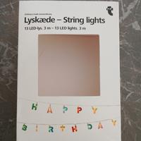 Catena di luci (13 Luci Led) - HAPPY BIRTHDAY 