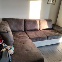 DIVANO LETTO 3 POSTI CON CONTENITORE E PENISOLA