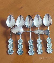 6 cucchiaini in argento