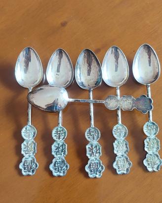 6 cucchiaini in argento