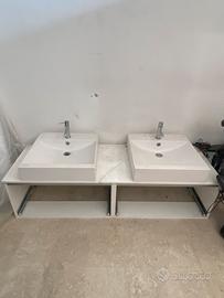 Lavabo doppio sospeso
