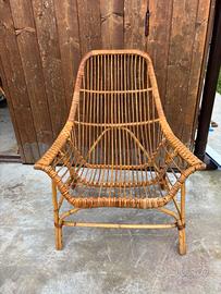 Sedia In Canna Di Bambù