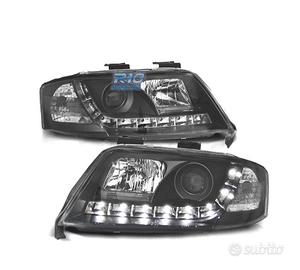 FARI AUDI A6 4B 97-99 LUCE DIURNA REALE SFONDO NER
