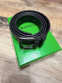 Cintura Bottega Veneta intrecciato nera originale