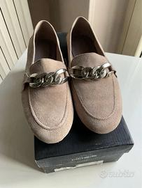 Mocassini donna camoscio chiaro N.36 HOSIS