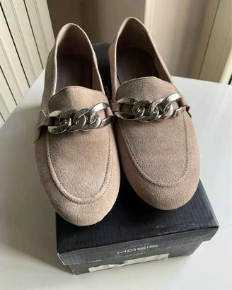 Mocassini donna camoscio chiaro N.36 HOSIS