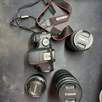 Canon 750 D con 3 obbiettivi