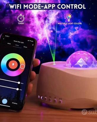 Proiettore cielo universo + wifi e bt altoparlante