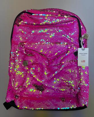 Zainetto glitter rosa Original Marines NUOVO