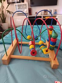 labirinto con palline gioco in legno