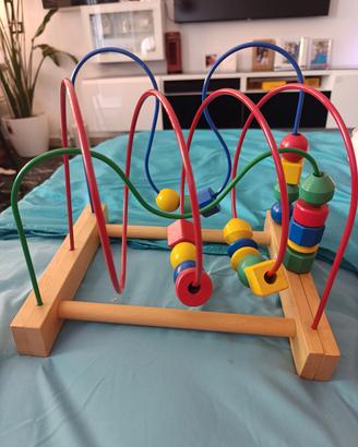 labirinto con palline gioco in legno
