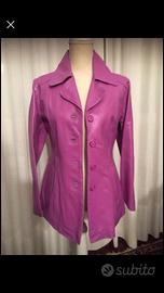 Giacca in pelle viola, tg.M