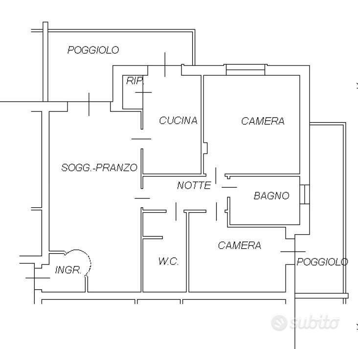 Appartamento di 106 m² con 2 locali e box auto a P - Vista 2