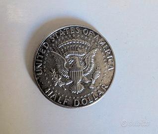 moneta mezzo dollaro d argento 1964