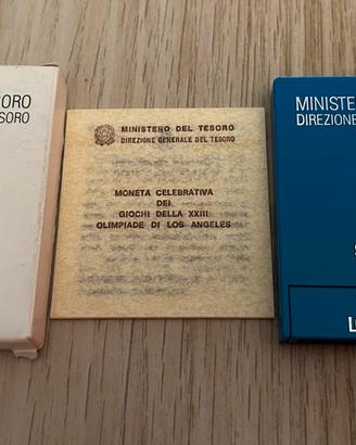 Moneta 500lire argento 1984 olimpiadi Los Angeles