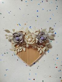Decorazione cuore in legno