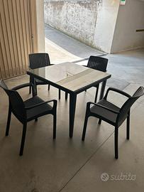 Set giardino in ratan